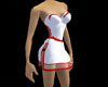Short white n red dress