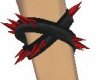 Spike Armbands Black Red