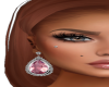 LT PINK LARGE DROP EARRI