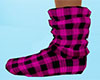 Pink Sock Plaid Slouch F