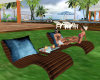 Blue & Brown Loungers