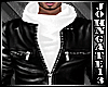 Blk Leather White Hoody