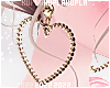 $K Gold Heart Earrings