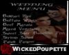 [WP] Wedding Menu