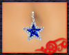 Sapphire Star Belly Ring