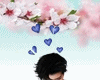 Blue Floating Hearts