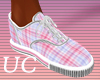 UC PINK PLAID SNEAKERS M