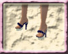 ~A~ Navy And Cream Heels
