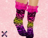 ♡ Neon Zebra Socks