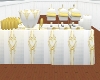 gold buffet table