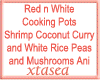 Red n Wht Cooking Pots A