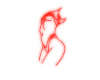!V Neon Girl Red