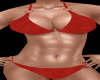 Red Textured Bikini