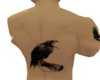 back arm raven tattoo