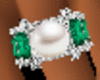 Pearl & Emerald *L Ring