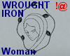 !@ woman in wrought iron