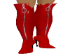 Red Zipper Boots