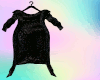 Black Glitter Long Coat
