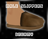 *D* Fuzzy Brown Slippers