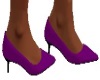 purple low heel pumps