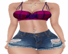 PURPLE TANK N JEAN SHORT