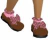 Pink Leopard Doll Shoes