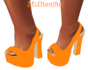 Orange slingback sandals