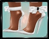 〆 White Bow Heels