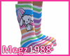 Rainbow wellington boots