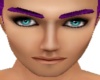 thick purple eyebrows