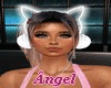 headset cat White