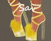 Yellow Fluffy Heels
