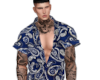 Blue bandana top M.