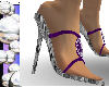 purple silver shoe
