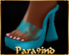 P9)"LOU"Teal  Heels