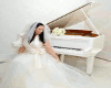purple wedding piano