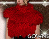 Red Shoe . Fur Top