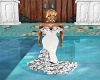 Salsa Wht Rose Silk Gown