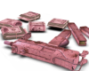 Money and Gun Pink HD
