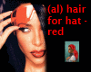 (al) hair for hat - red