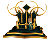 Dk Teal n Gold Throne