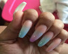 Long Cotton Candy Nails