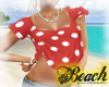 |D| Polka Top Red