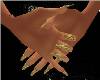 Classy Gold Swirl Nails