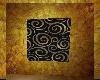 Black gold Swirl rug
