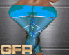 teal latex pants