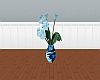 Blue vase and floweers
