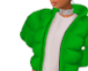 green puffer coat