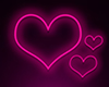Pink heart neon