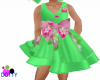 kid green flower dress